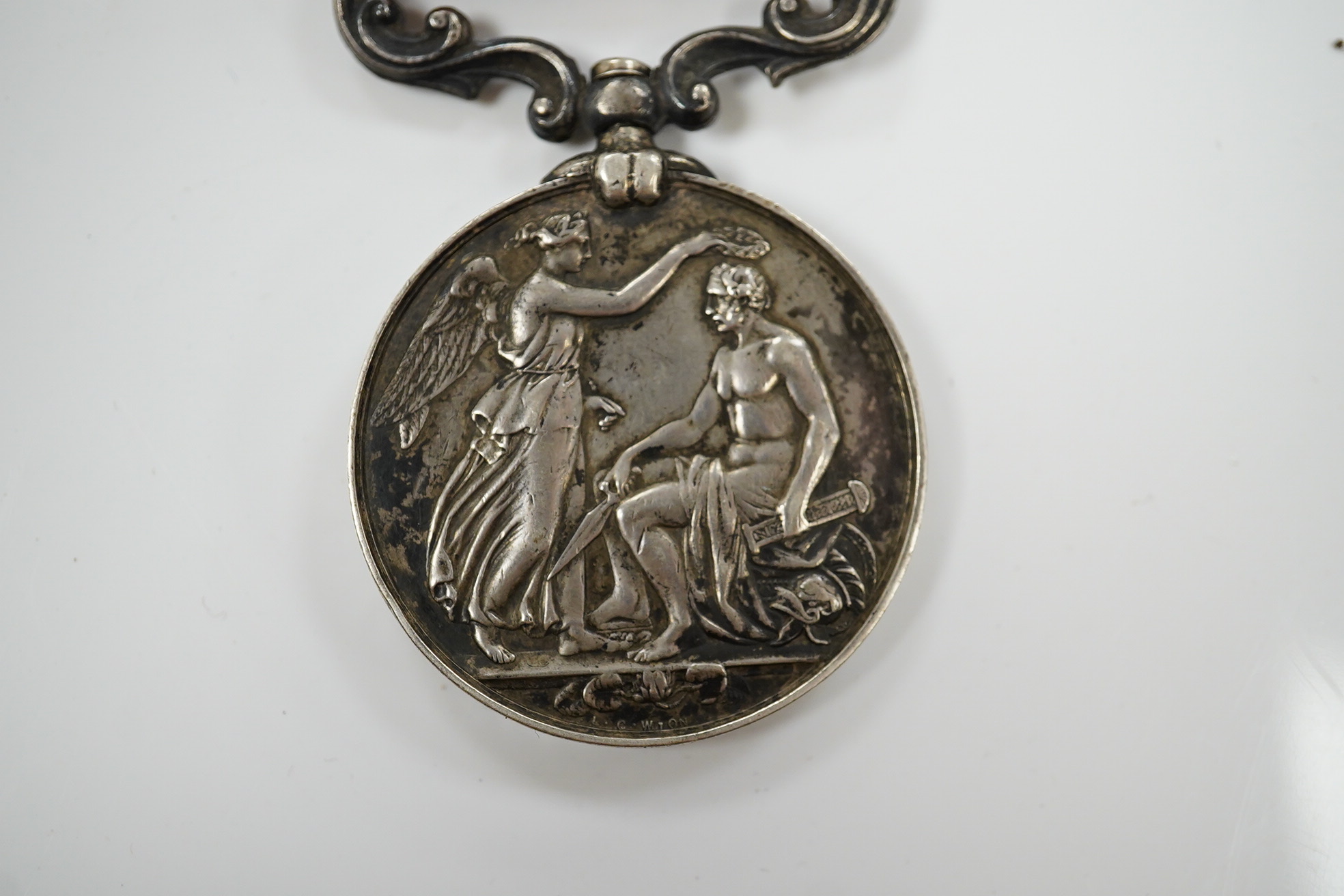 An India General Service Medal with Umbeyla and Jowaki 1877-8 clasps to 268 Pte Edwin Marley 2/9th Foot